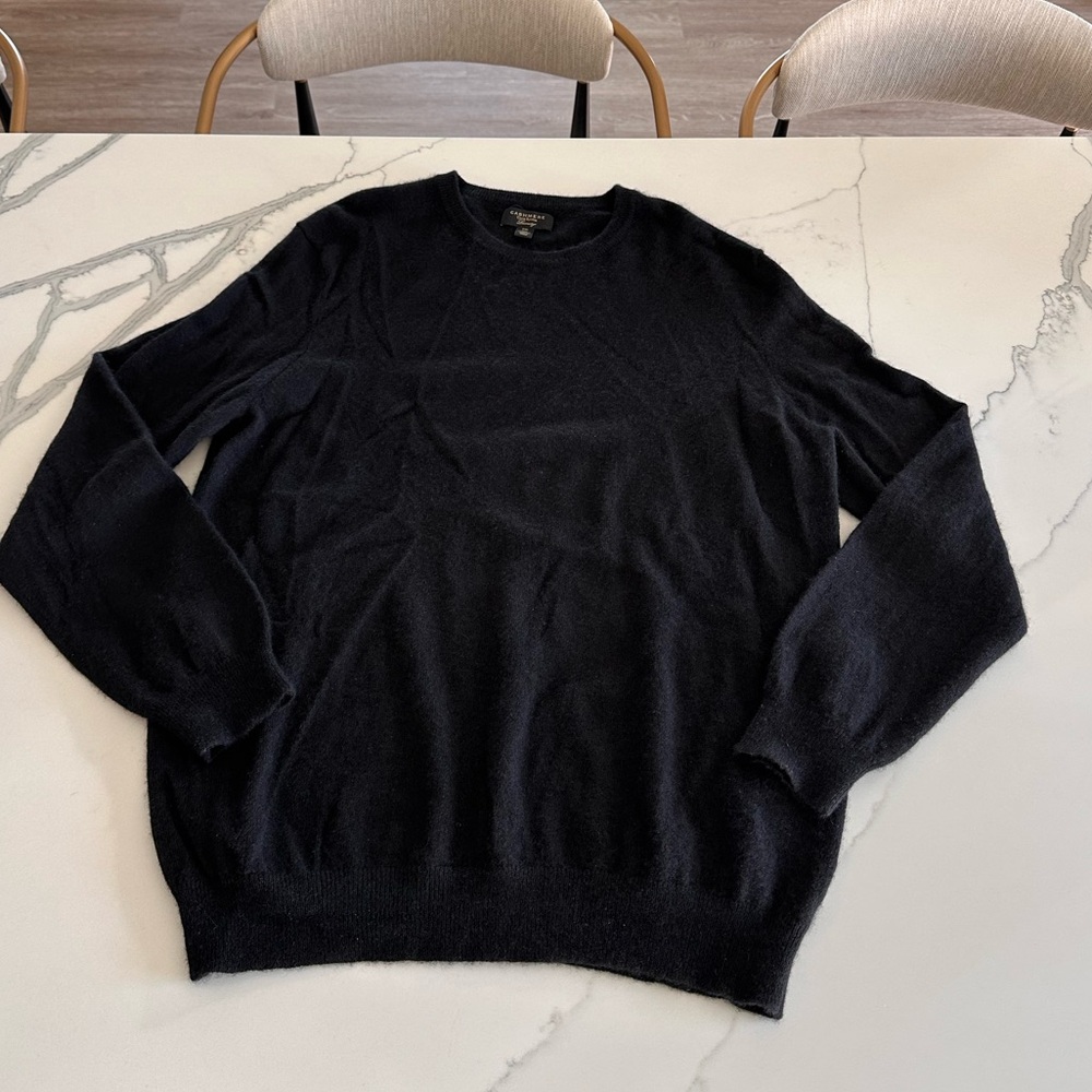 Club Room Men's Black Crewneck Cashmere Sweater